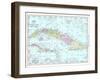 1913, Cuba, Dominican Republic, Jamaica, Puerto Rico, Central America-null-Framed Giclee Print