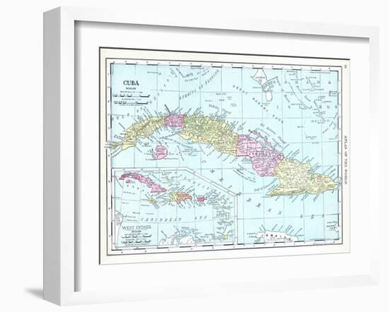 1913, Cuba, Dominican Republic, Jamaica, Puerto Rico, Central America-null-Framed Giclee Print