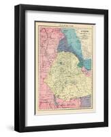 1913, Ethiopia, Africa, Abyssinia and Surrounding Countries-null-Framed Premium Giclee Print