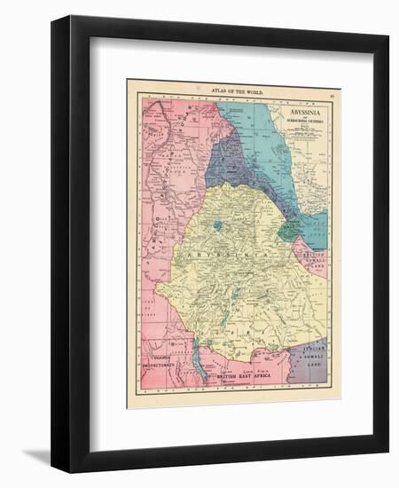 1913, Ethiopia, Africa, Abyssinia and Surrounding Countries-null-Framed Premium Giclee Print