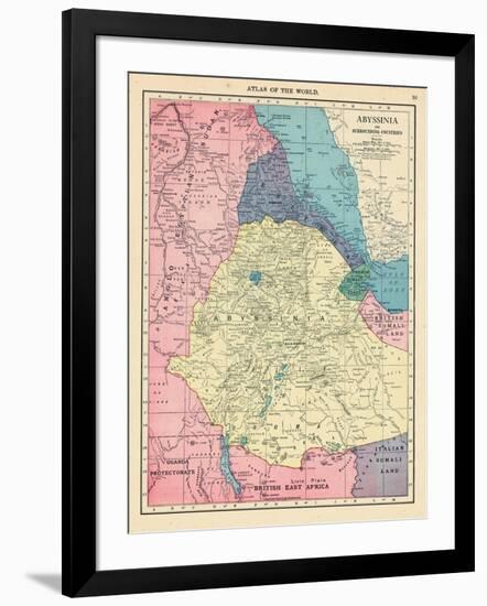 1913, Ethiopia, Africa, Abyssinia and Surrounding Countries-null-Framed Giclee Print