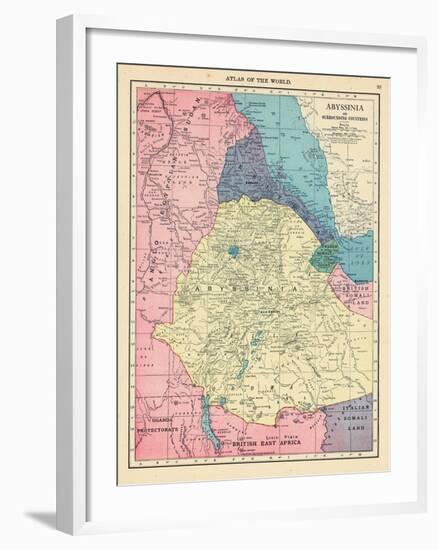 1913, Ethiopia, Africa, Abyssinia and Surrounding Countries-null-Framed Giclee Print