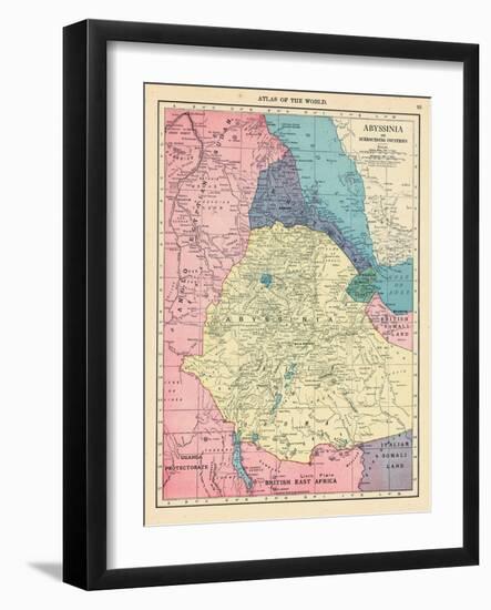 1913, Ethiopia, Africa, Abyssinia and Surrounding Countries-null-Framed Giclee Print