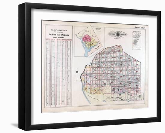 1913, Index Page, District of Columbia, United States-null-Framed Giclee Print