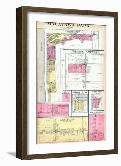 1913, Macatawa Park, Burnip's Corners, Martin, Shelbyville, Taylor Park, Michigan, United States-null-Framed Giclee Print