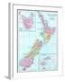 1913, New Zealand, Oceania, New Zealand, Tasmania and Fiji Islands-null-Framed Giclee Print