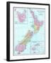 1913, New Zealand, Oceania, New Zealand, Tasmania and Fiji Islands-null-Framed Giclee Print