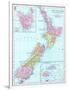 1913, New Zealand, Oceania, New Zealand, Tasmania and Fiji Islands-null-Framed Giclee Print