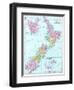 1913, New Zealand, Oceania, New Zealand, Tasmania and Fiji Islands-null-Framed Giclee Print