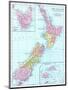 1913, New Zealand, Oceania, New Zealand, Tasmania and Fiji Islands-null-Mounted Giclee Print