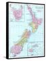 1913, New Zealand, Oceania, New Zealand, Tasmania and Fiji Islands-null-Framed Stretched Canvas