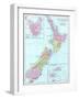 1913, New Zealand, Oceania, New Zealand, Tasmania and Fiji Islands-null-Framed Giclee Print