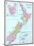 1913, New Zealand, Oceania, New Zealand, Tasmania and Fiji Islands-null-Mounted Giclee Print