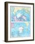 1913, North Pole, South Pole, North and South Polar Regions-null-Framed Giclee Print