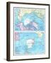 1913, North Pole, South Pole, North and South Polar Regions-null-Framed Giclee Print