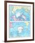 1913, North Pole, South Pole, North and South Polar Regions-null-Framed Giclee Print