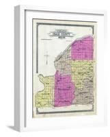 1913, Osage County Outline Map, Missouri, United States-null-Framed Giclee Print