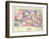 1913, South Dakota State Map, South Dakota, United States-null-Framed Giclee Print