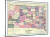 1913, South Dakota State Map, South Dakota, United States-null-Mounted Giclee Print