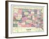 1913, South Dakota State Map, South Dakota, United States-null-Framed Giclee Print
