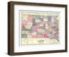 1913, South Dakota State Map, South Dakota, United States-null-Framed Giclee Print