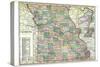 1913, State Map, Missouri, United States-null-Stretched Canvas