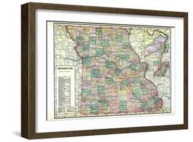 1913, State Map, Missouri, United States-null-Framed Giclee Print