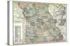 1913, State Map, Missouri, United States-null-Stretched Canvas