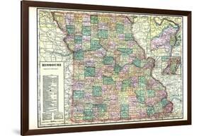 1913, State Map, Missouri, United States-null-Framed Giclee Print