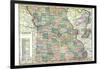 1913, State Map, Missouri, United States-null-Framed Giclee Print