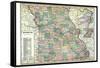 1913, State Map, Missouri, United States-null-Framed Stretched Canvas