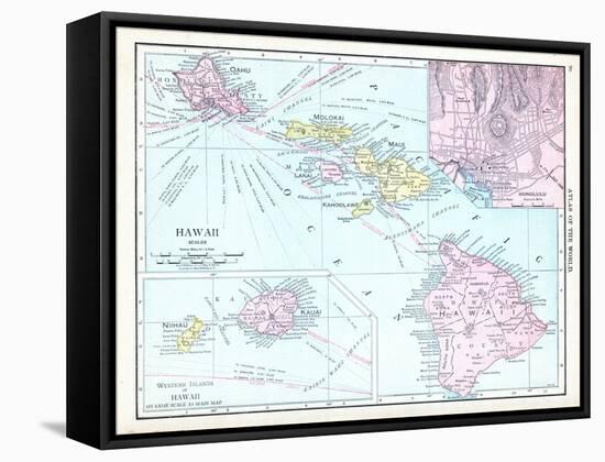 1913, United States, Hawaii, North America-null-Framed Stretched Canvas