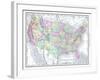 1913, United States, North America, United States Map-null-Framed Giclee Print