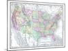 1913, United States, North America, United States Map-null-Mounted Giclee Print