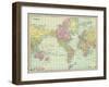 1913, World, World Map-null-Framed Giclee Print