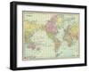 1913, World, World Map-null-Framed Giclee Print