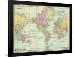 1913, World, World Map-null-Framed Giclee Print