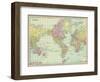 1913, World, World Map-null-Framed Giclee Print