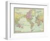 1913, World, World Map-null-Framed Giclee Print