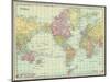 1913, World, World Map-null-Mounted Giclee Print