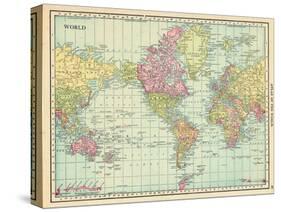 1913, World, World Map-null-Stretched Canvas