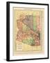 1914, Arizona State Map 1914, Arizona, United States-null-Framed Giclee Print