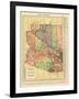 1914, Arizona State Map 1914, Arizona, United States-null-Framed Giclee Print