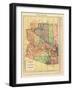 1914, Arizona State Map 1914, Arizona, United States-null-Framed Premium Giclee Print