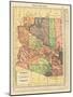 1914, Arizona State Map 1914, Arizona, United States-null-Mounted Premium Giclee Print