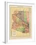 1914, Arizona State Map 1914, Arizona, United States-null-Framed Premium Giclee Print