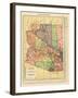 1914, Arizona State Map 1914, Arizona, United States-null-Framed Premium Giclee Print