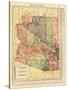 1914, Arizona State Map 1914, Arizona, United States-null-Stretched Canvas