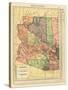 1914, Arizona State Map 1914, Arizona, United States-null-Stretched Canvas