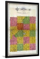 1914, Jasper County Outline Map, Iowa, United States-null-Framed Giclee Print